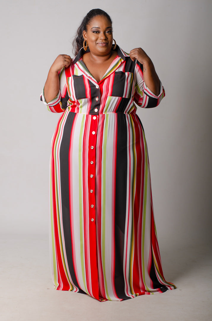Drop Me a Line Dress - Red