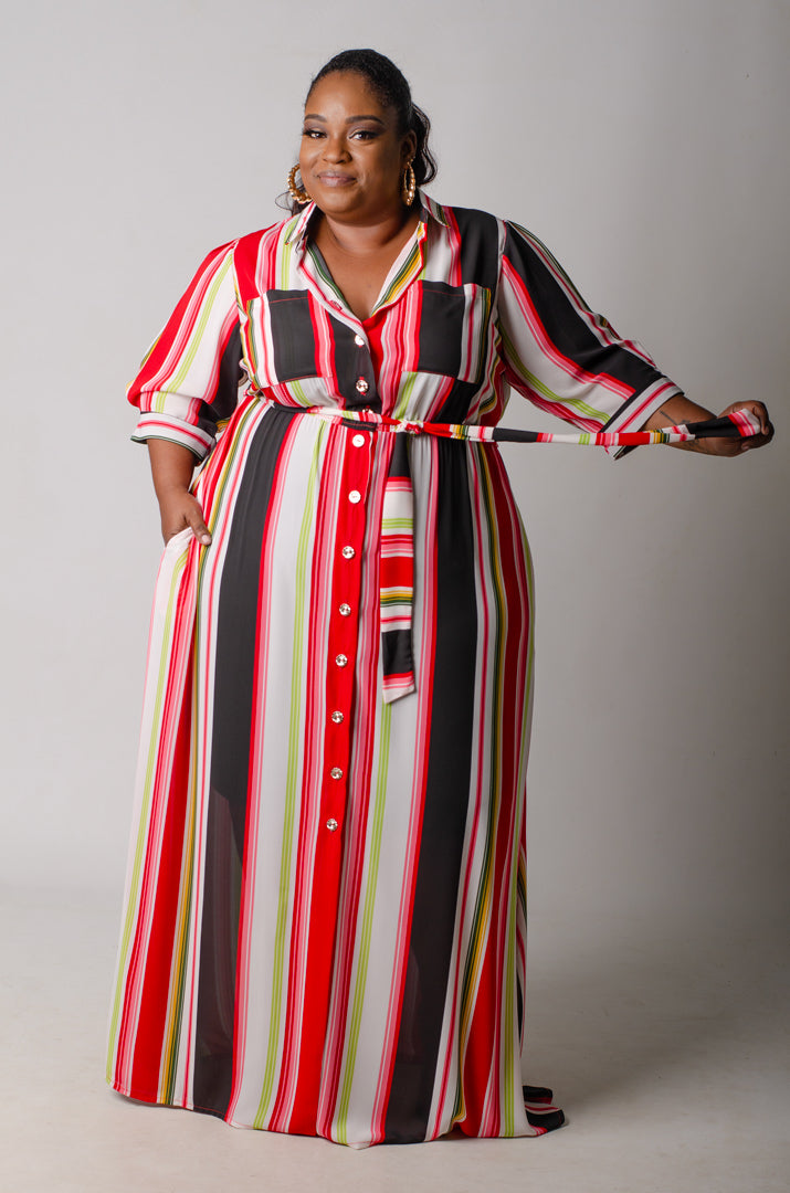 Drop Me a Line Dress - Red