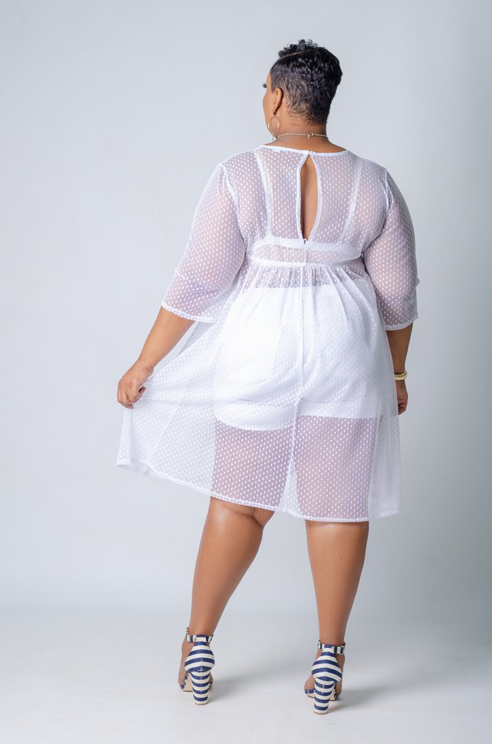 Mirage Sheer Top - White