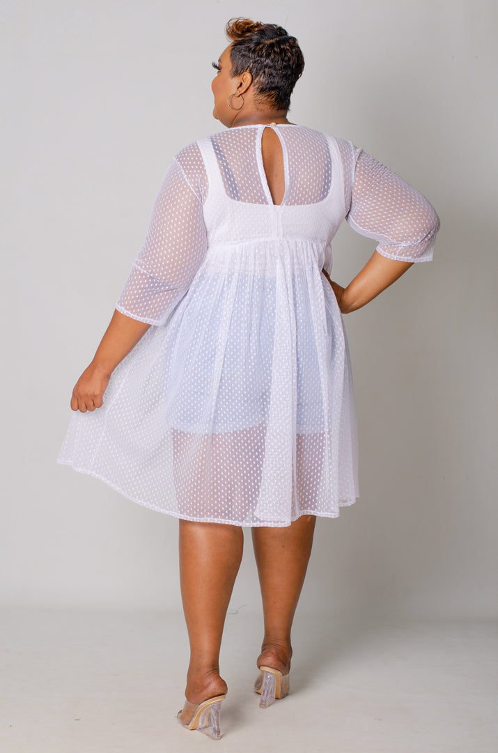 Mirage Sheer Top - White