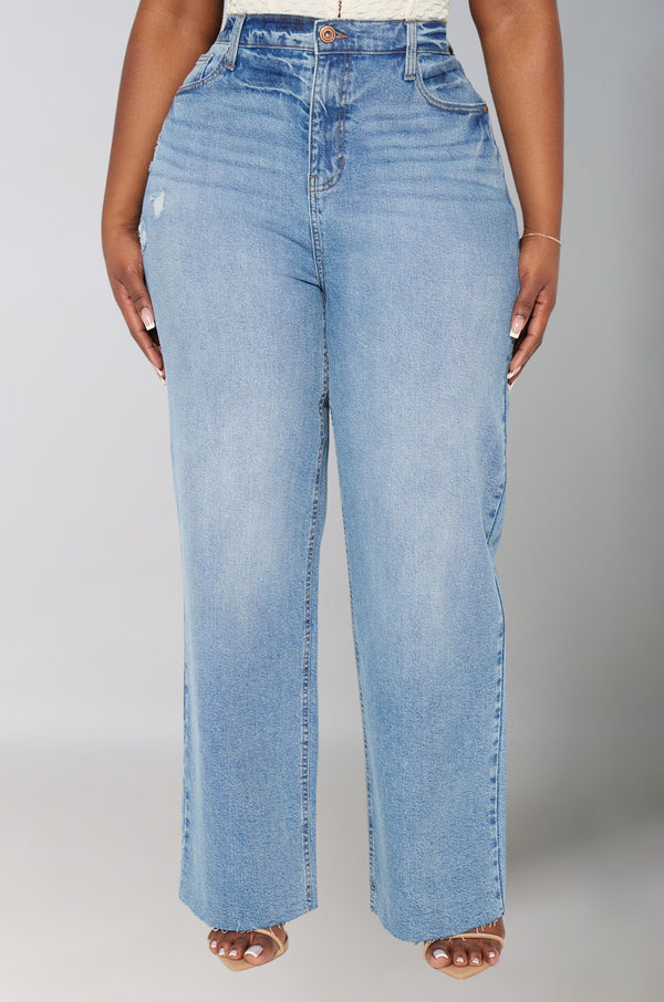 Everything Wide Leg Jeans - Medium Blue