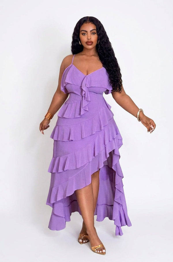 Waterfall Ruffle Dress