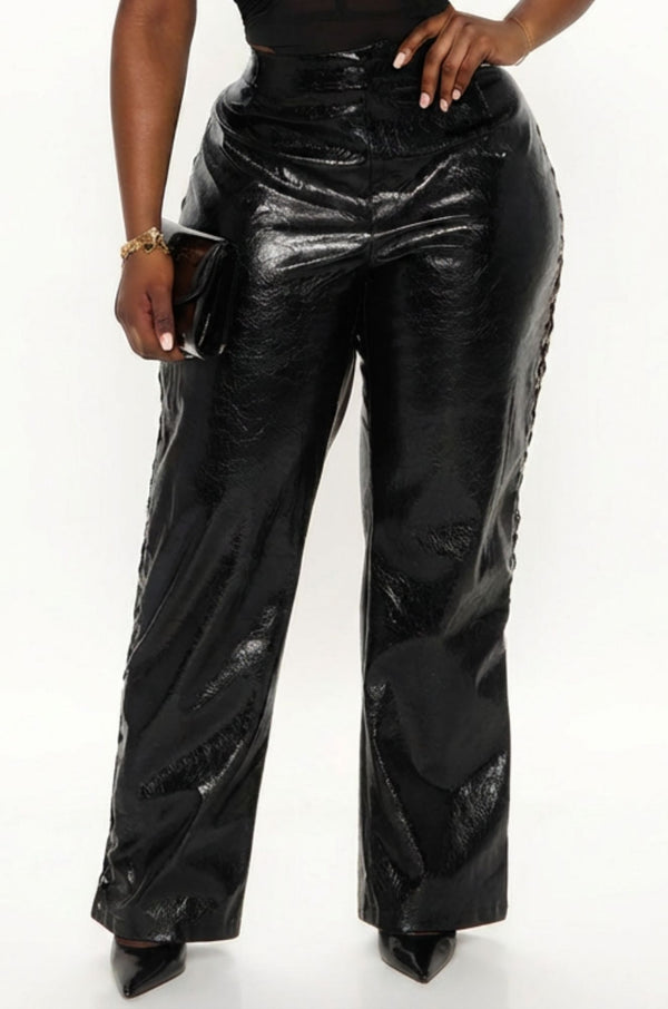 Phantom Lace-Up Wide Leg Pants