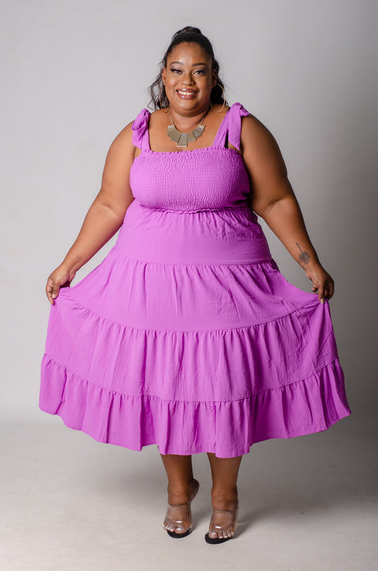Meadow Tiered Dress - Lavender