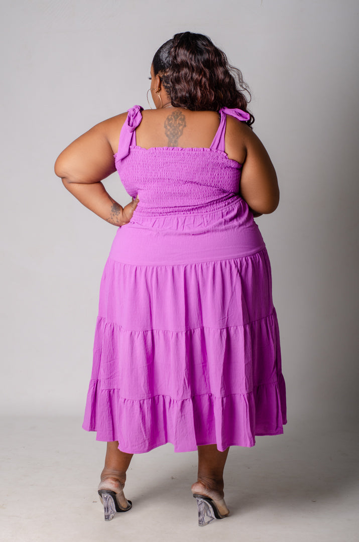 Meadow Tiered Dress - Lavender