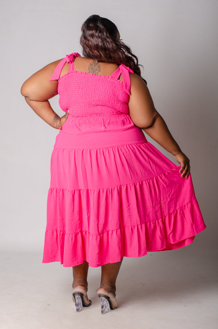 Meadow Tiered Dress - Pink