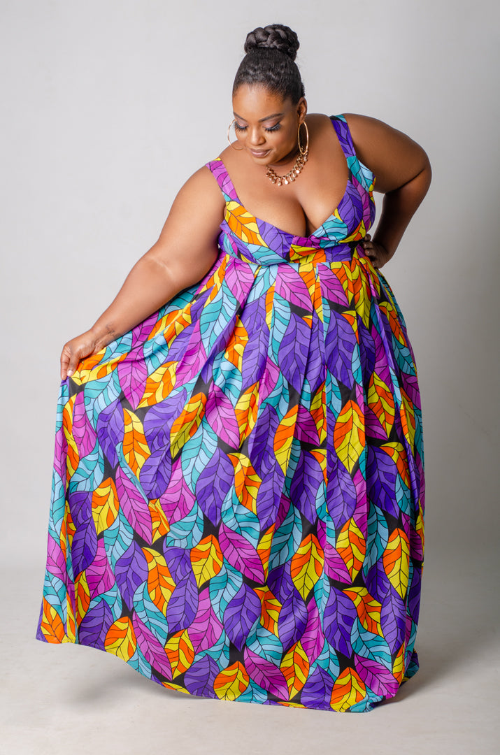 Vivid Dreams Maxi Dress - Purple