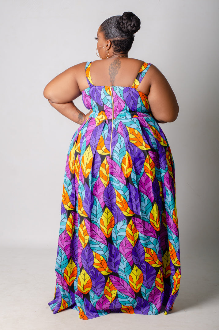 Vivid Dreams Maxi Dress - Purple