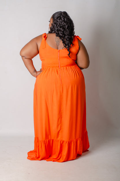 Allura Maxi Dress  - Orange