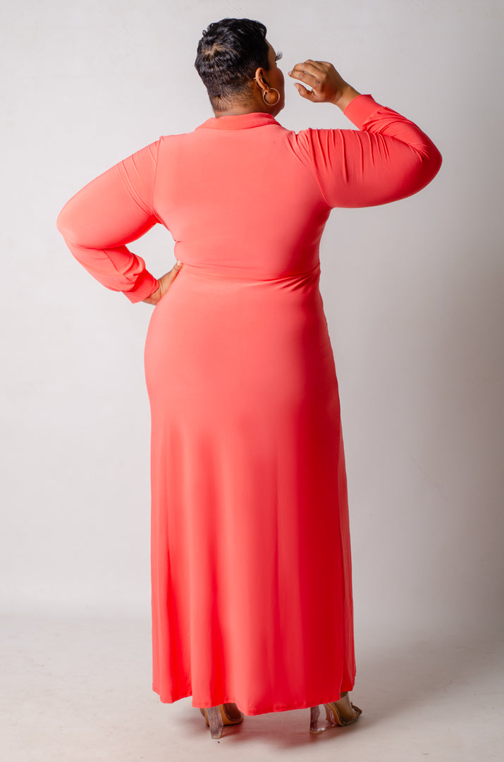 Rylee Maxi Dress  - Coral