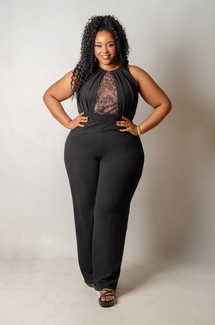 Illusion Jumpsuit - Black