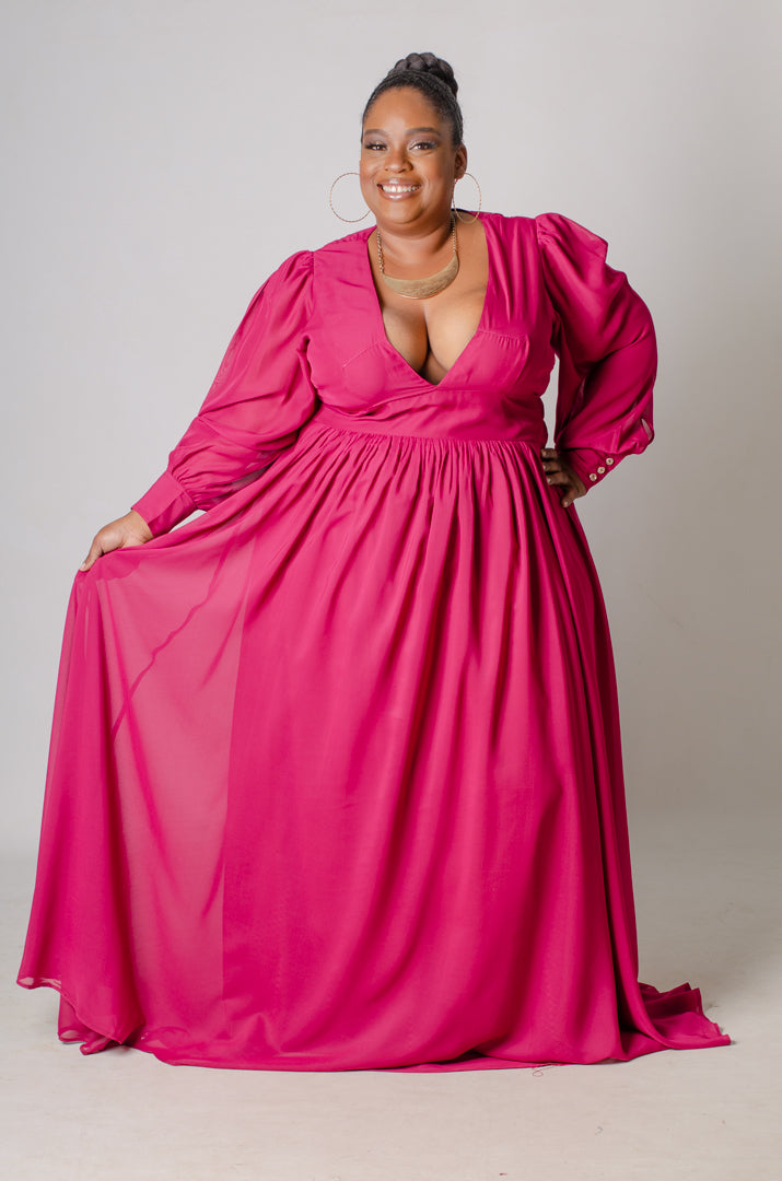 Resplendent Maxi Dress - Magenta