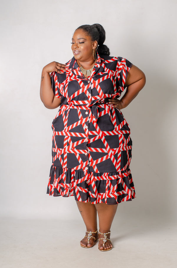 Bold Horizon Shirt Dress