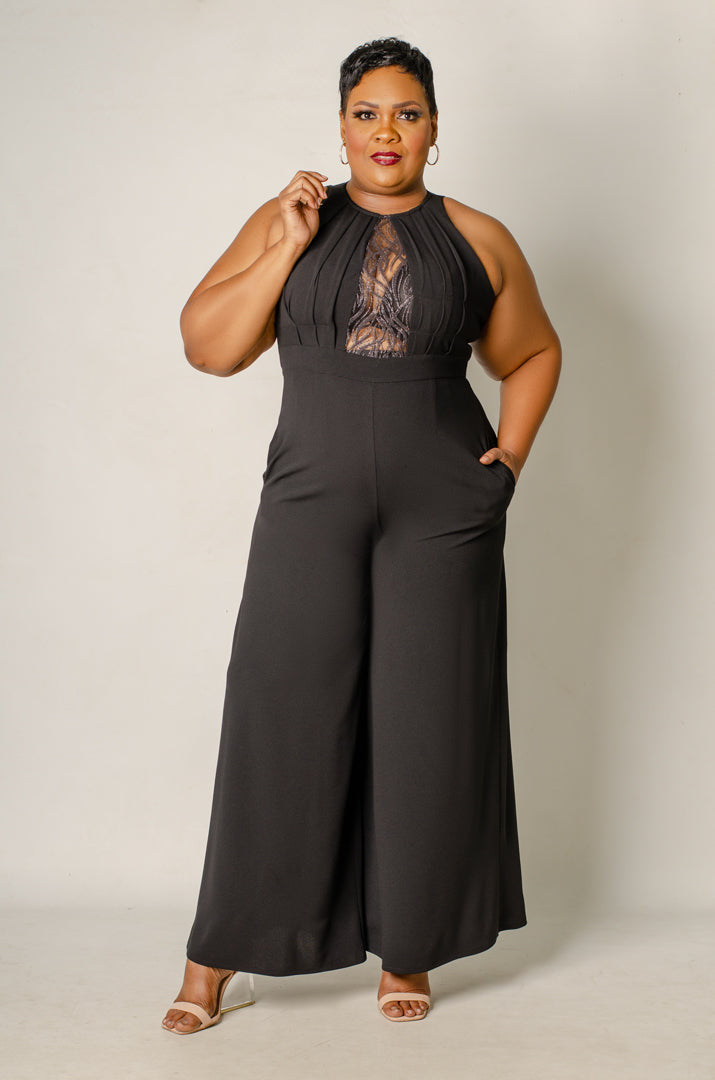 Illusion Jumpsuit - Black