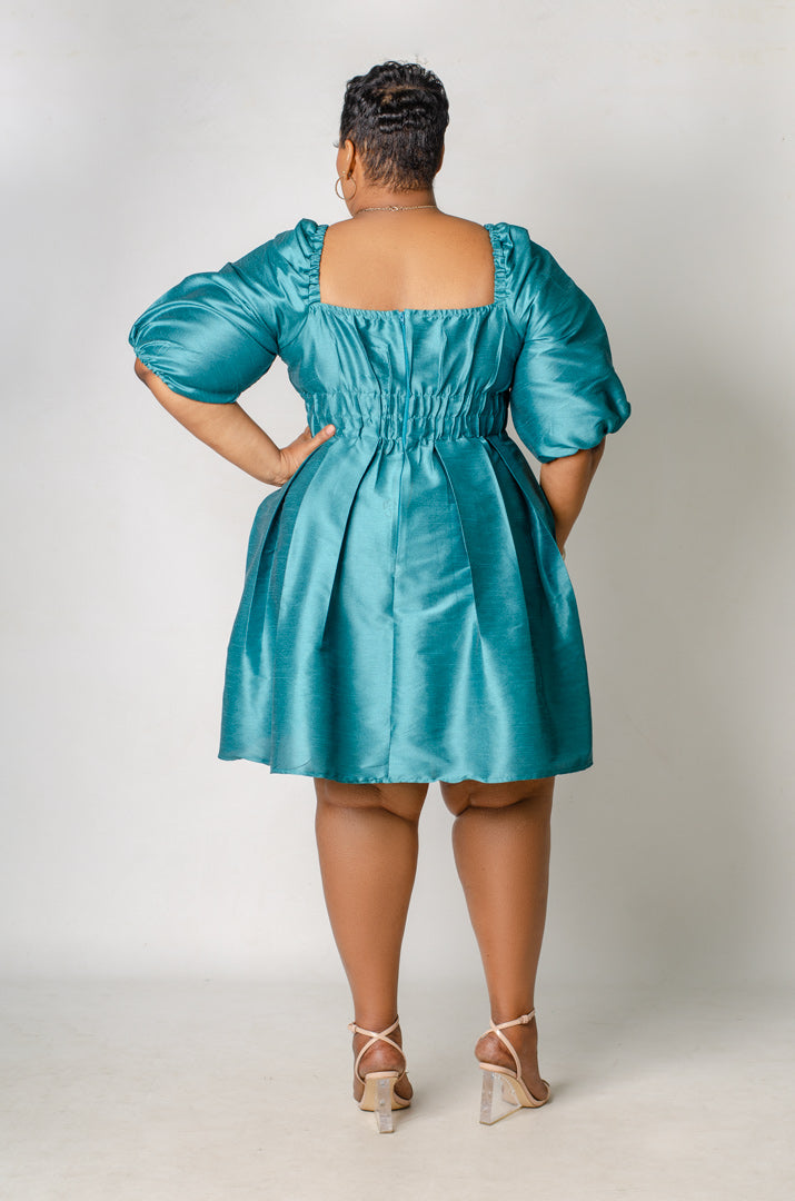 Aurelia Flare Dress - Dark Teal