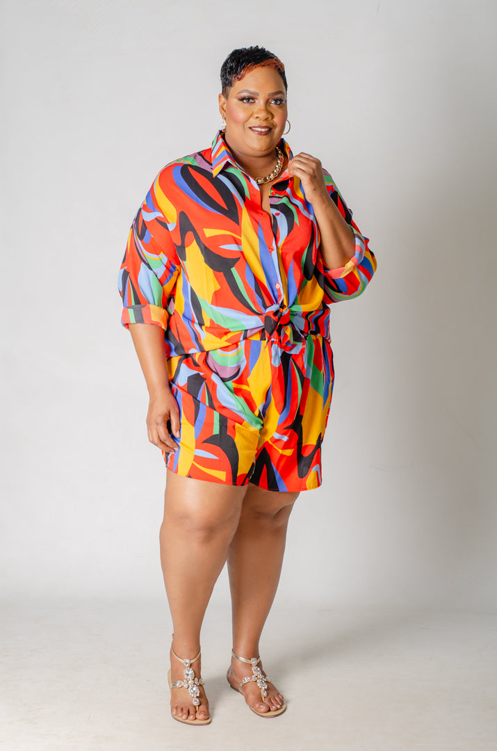 Sunset Social Shorts Set