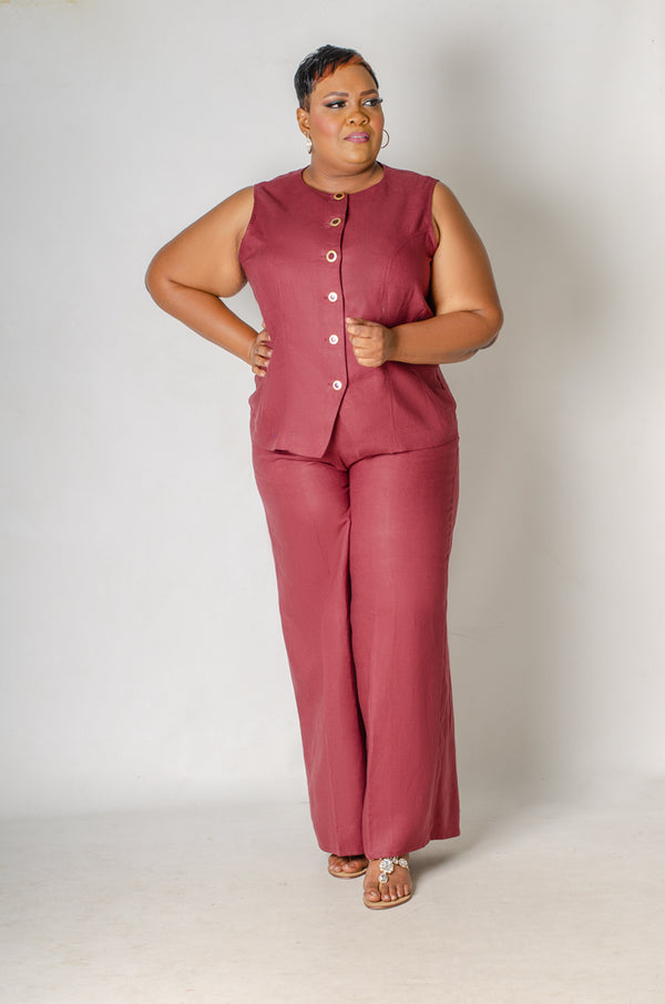 Agenda Linen Pant Set