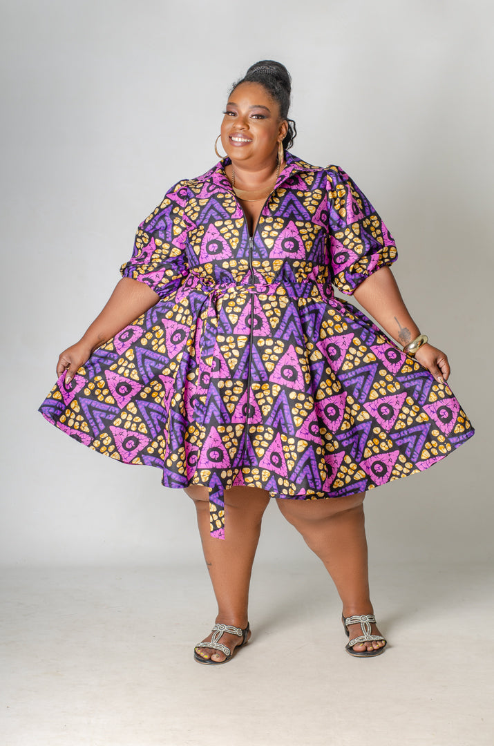 Ultraviolet Flare Dress