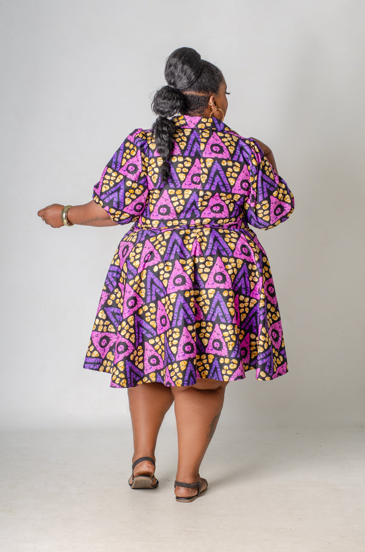 Ultraviolet Flare Dress