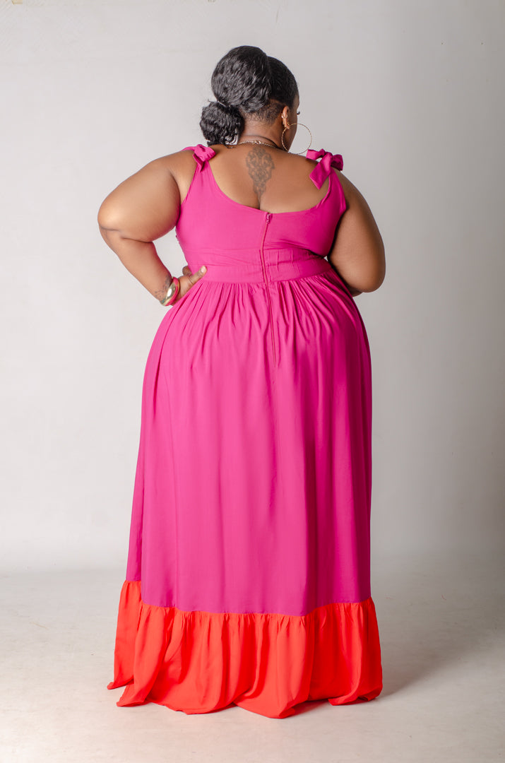 Hot Block Maxi Dress