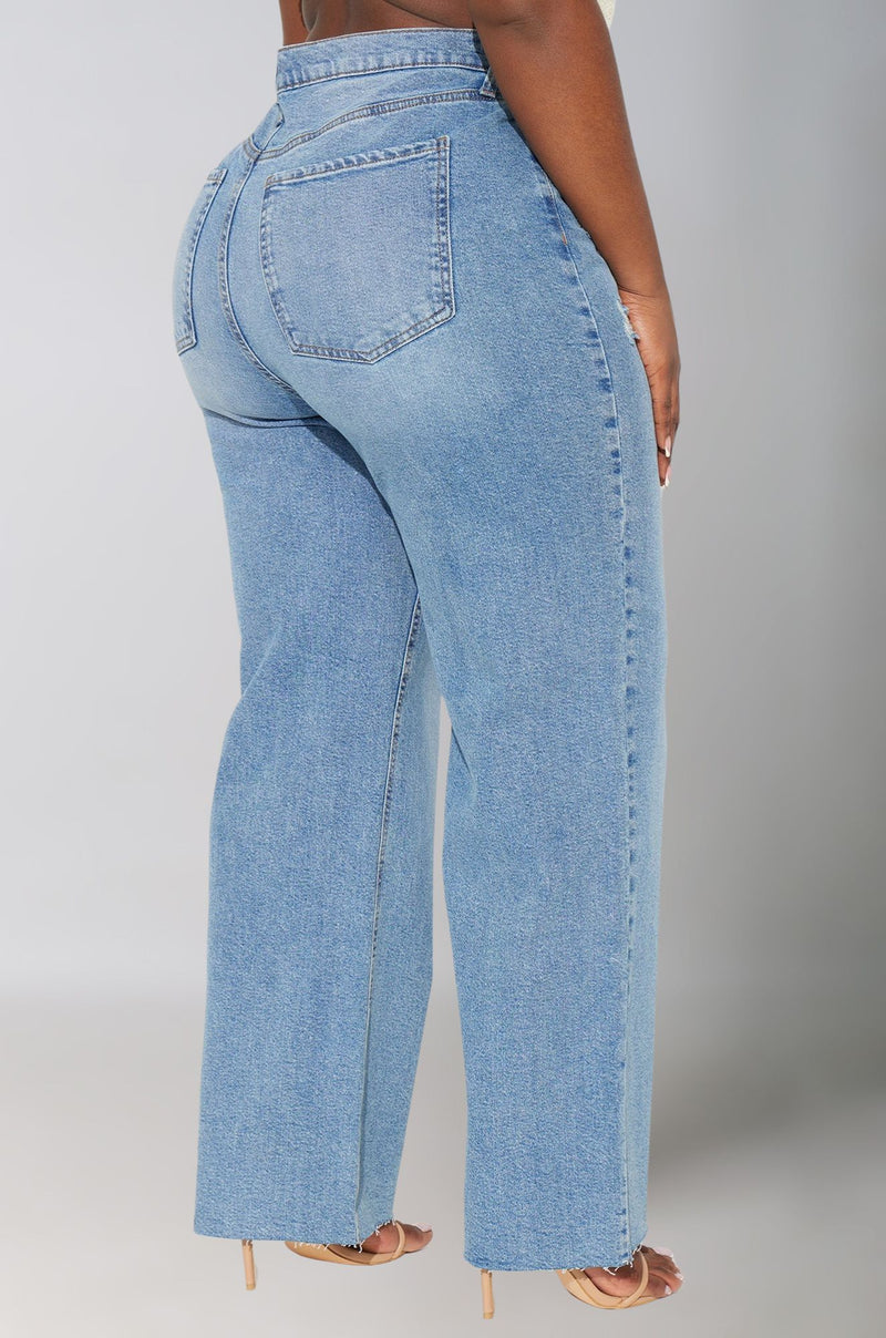 Everything Wide Leg Jeans - Medium Blue