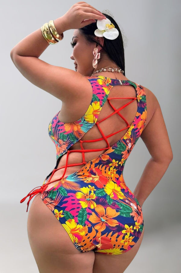 Laced in Petals One-Piece Swimsuit