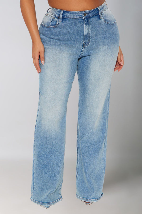 Trendsetter Wide Leg Jeans - Vintage Blue