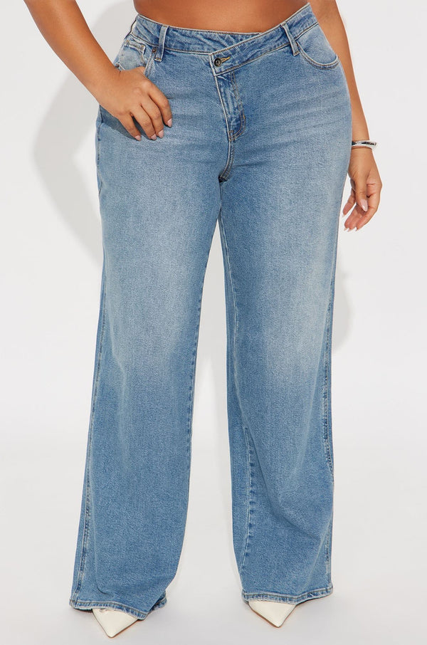 Cross My Heart Low Rise Wide Leg Jeans