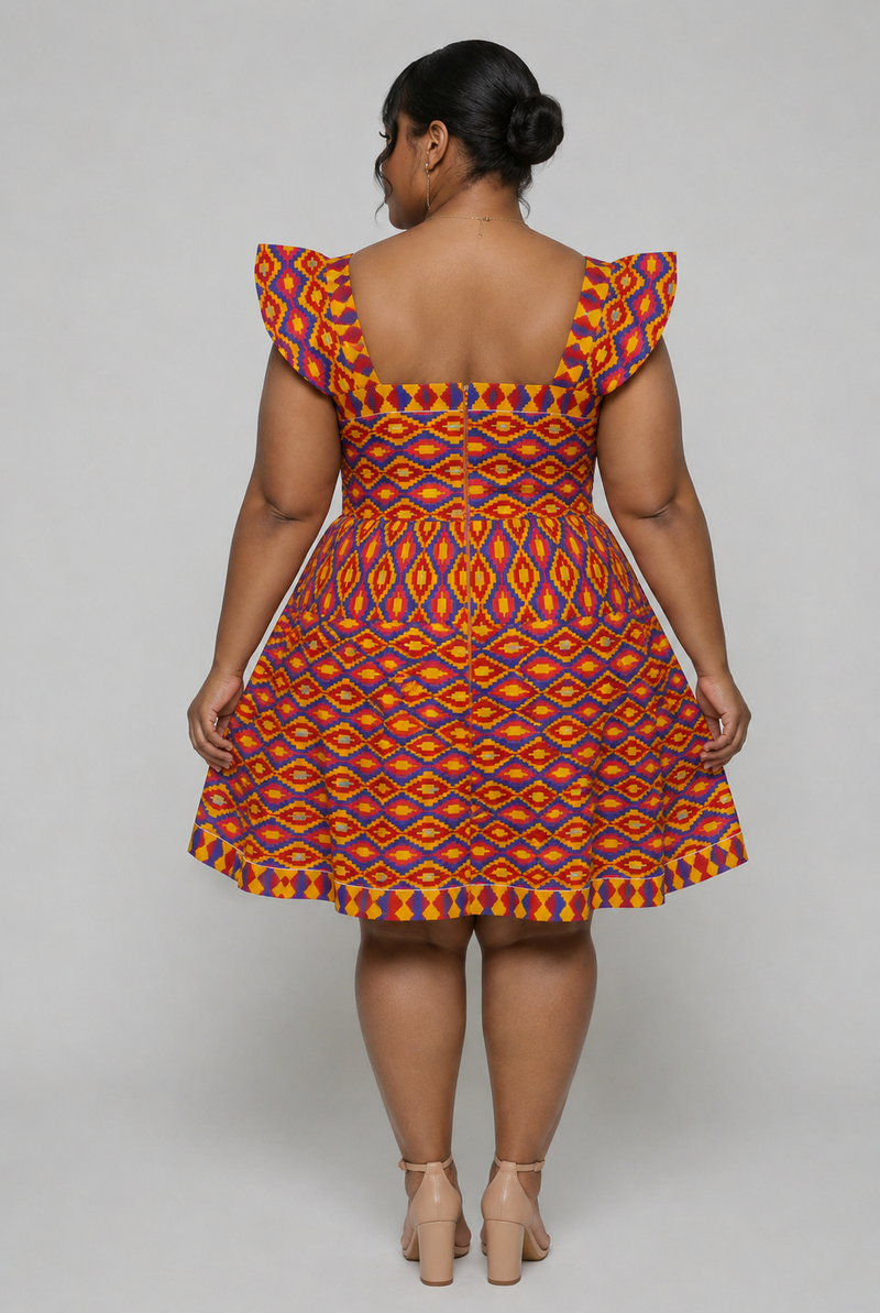 Geo Flutter Dress