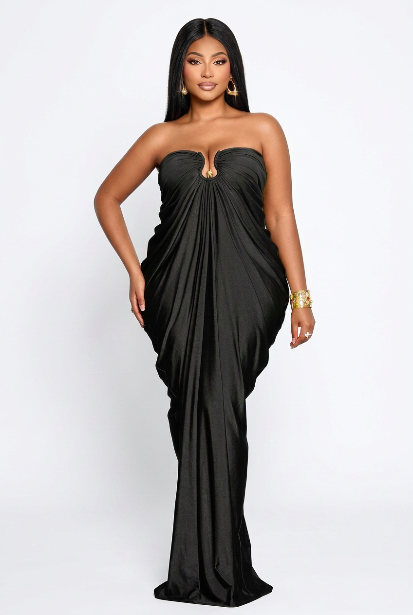 goddess dress black Odana's | BELLE