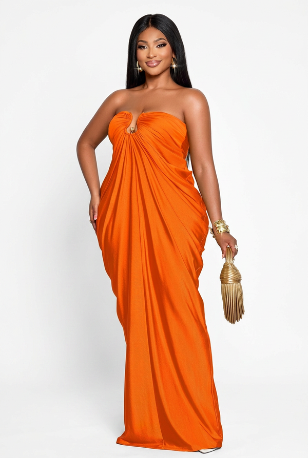 Goddess Hour Gown - Orange