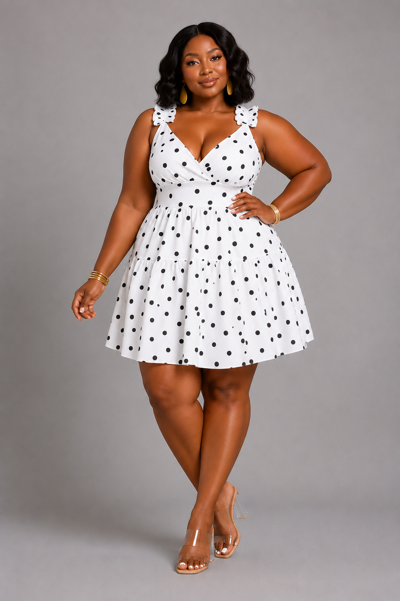Spot Check Mini Dress