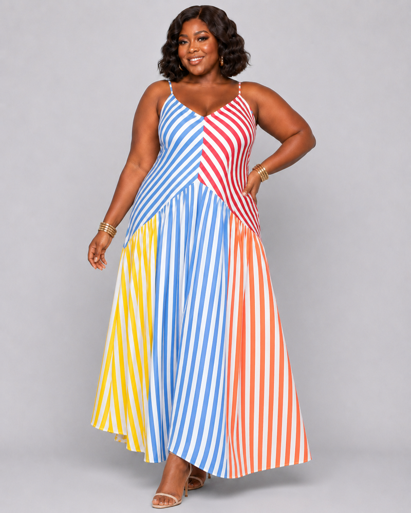 Stripe Tease Maxi Dress