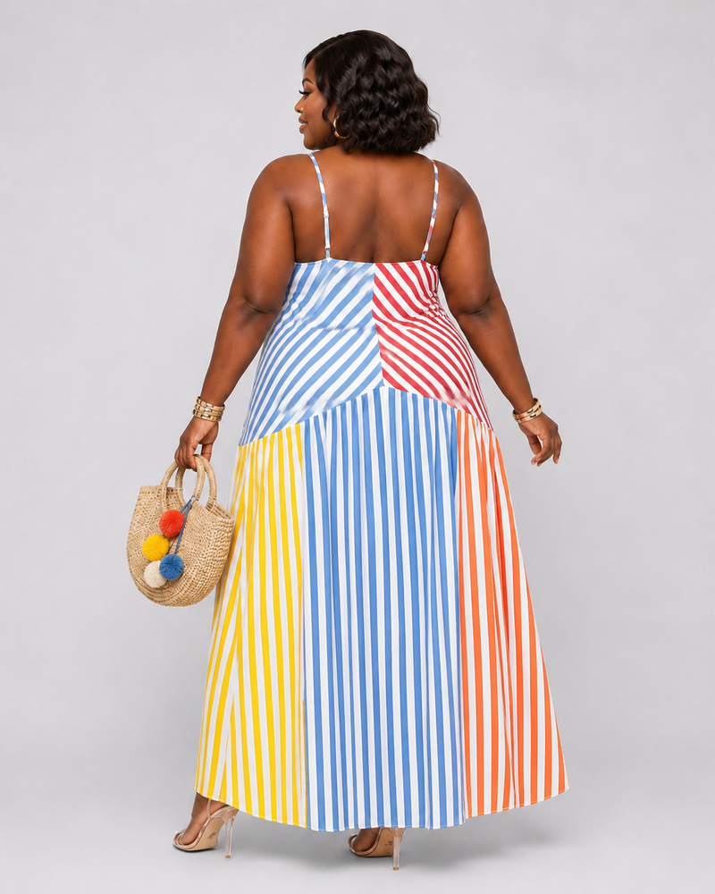 Stripe Tease Maxi Dress