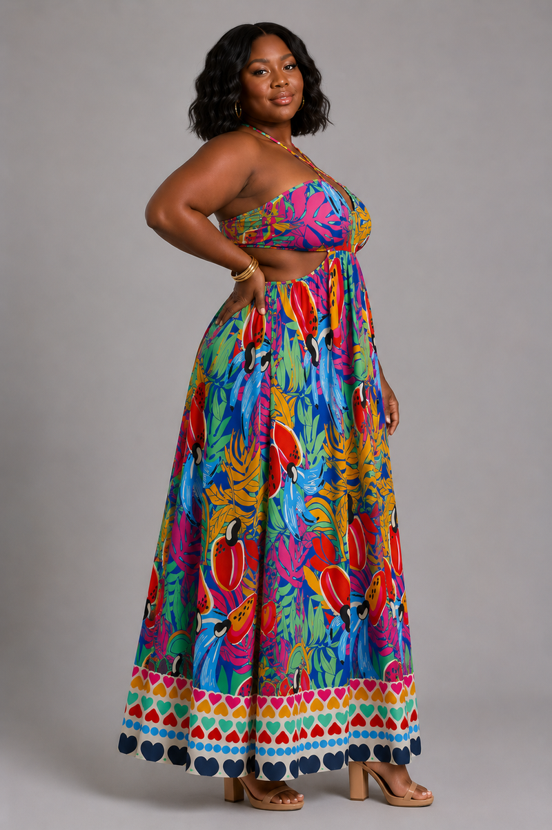 Sun Chaser Halter Maxi Dress