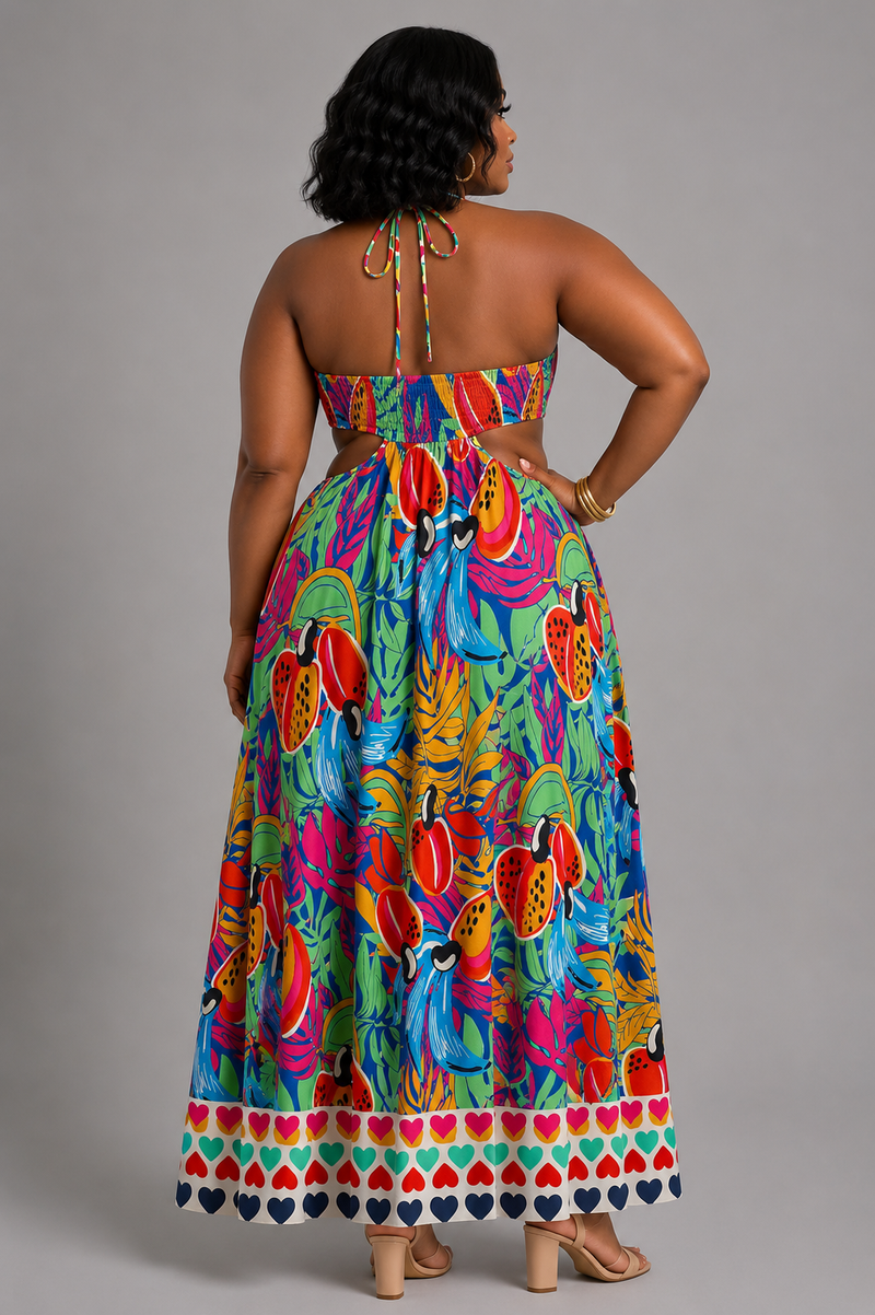 Sun Chaser Halter Maxi Dress