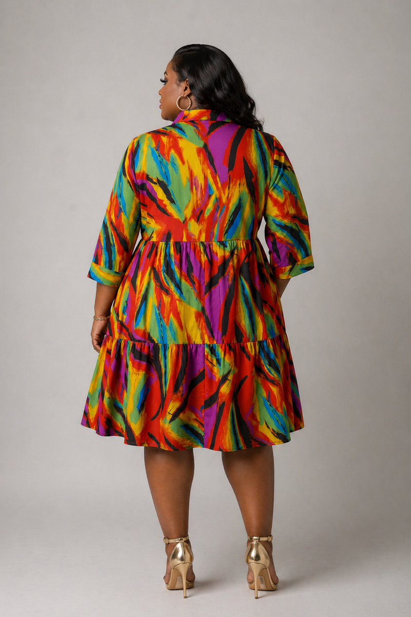 Tropic Pop Tiered Dress