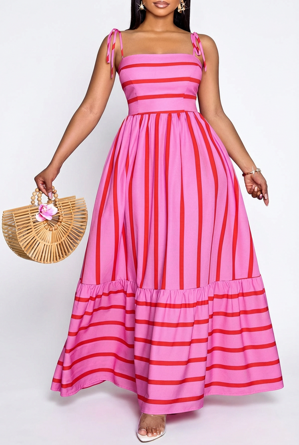 Bon Bon Stripe Maxi Dress
