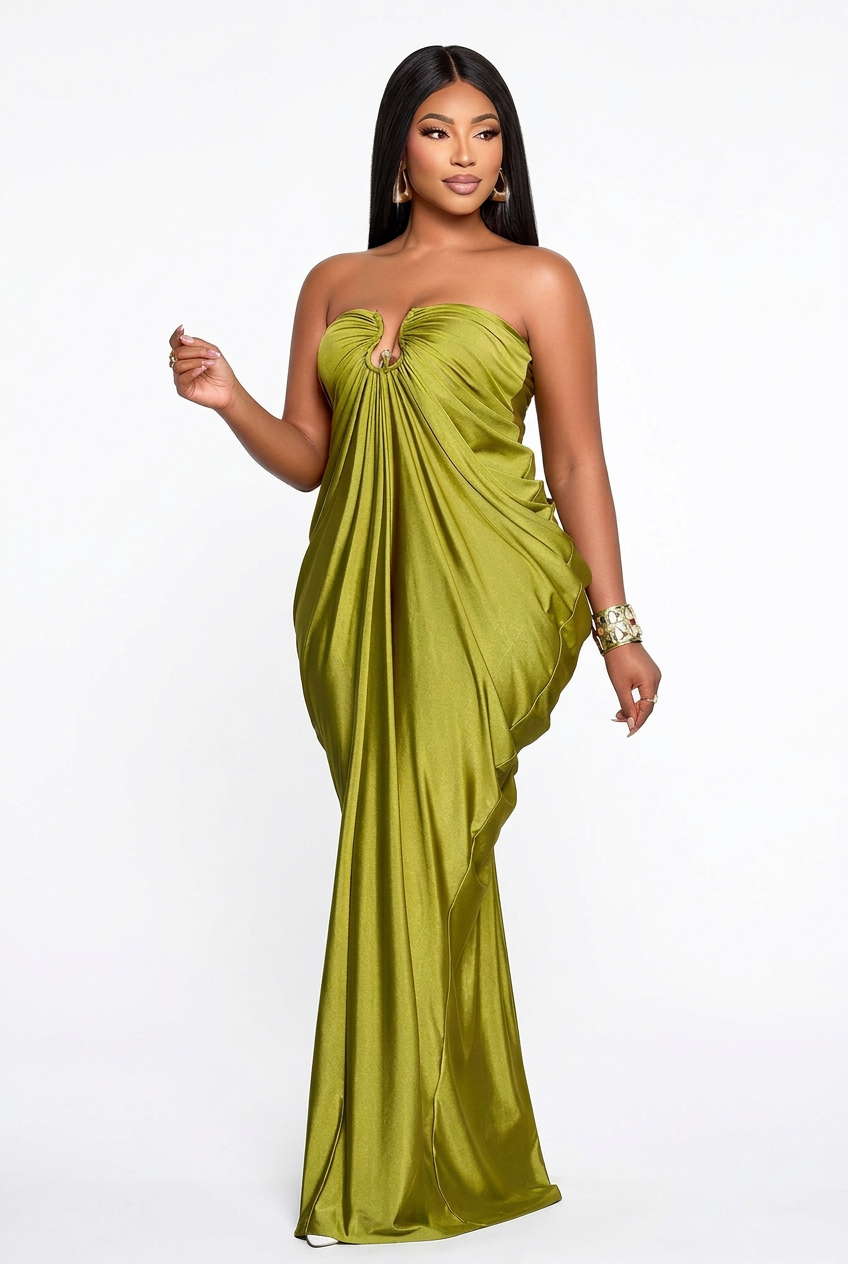 Goddess Hour Gown - Green Phierce Plus Goddess Hour Gown - Green Phierce Plus