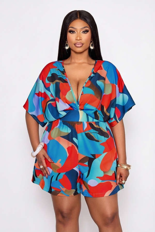 Abstract Splash Romper