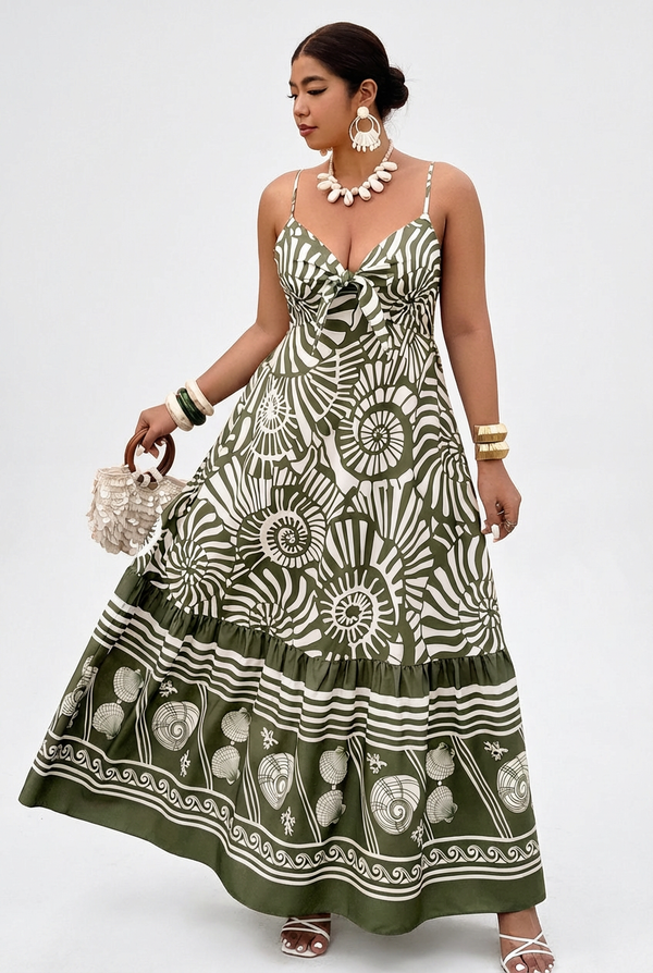 Sea Scroll Maxi Dress