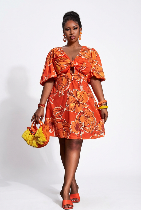 Sunset Knot Mini Dress