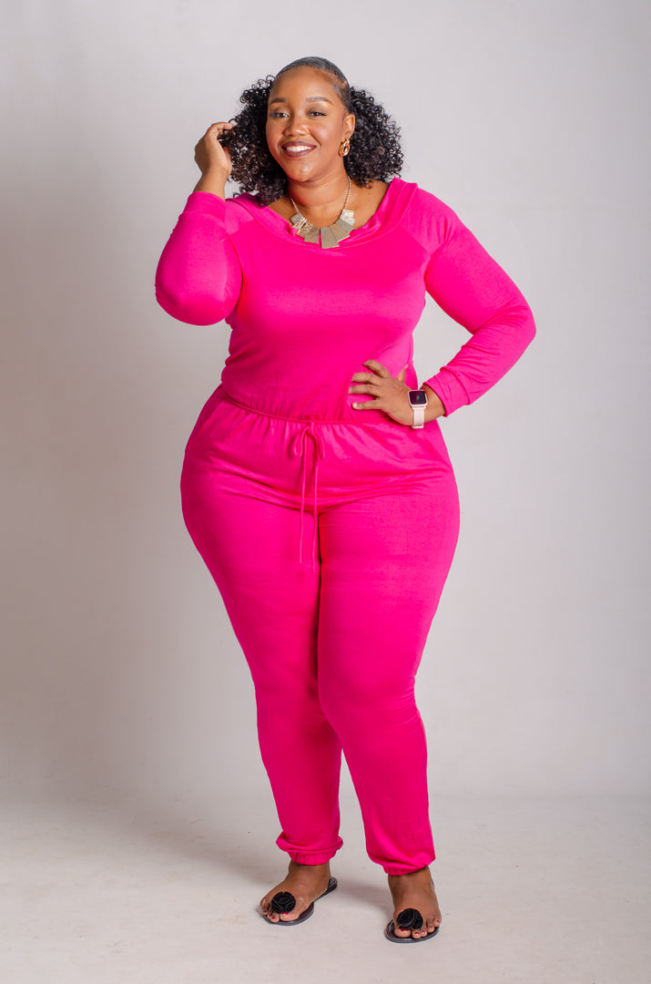 All Day OTS Jumpsuit - Pink